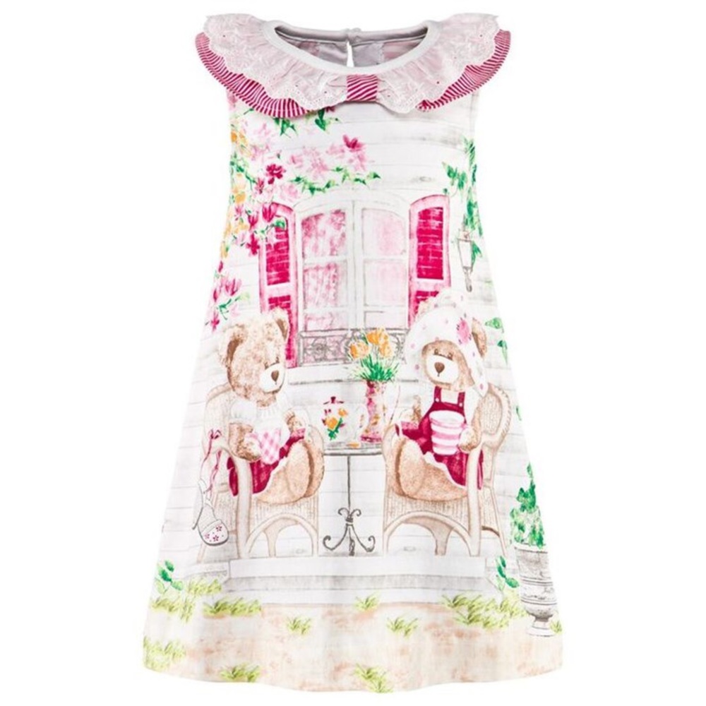 🌸EUC Mayoral Fuchsia Teddy Bear